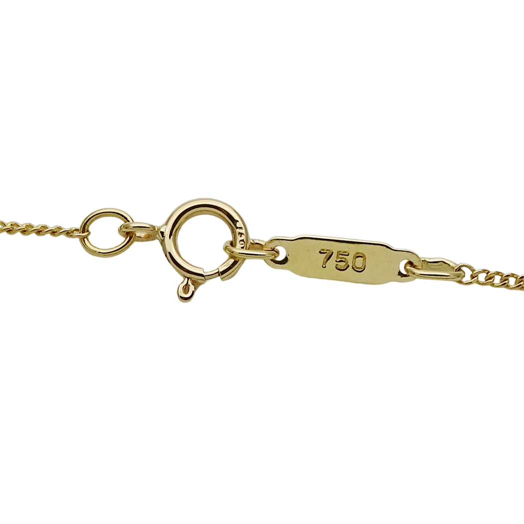 TIFFANY&Co. ティファニー オープンリーフ ハート ネックレス 750YG レディース 磨き済み【中古】