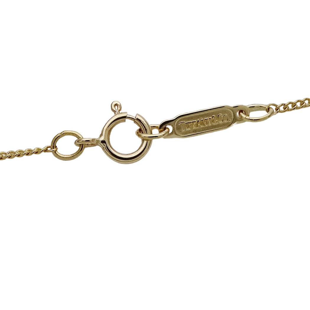 TIFFANY&Co. ティファニー オープンリーフ ハート ネックレス 750YG レディース 磨き済み【中古】