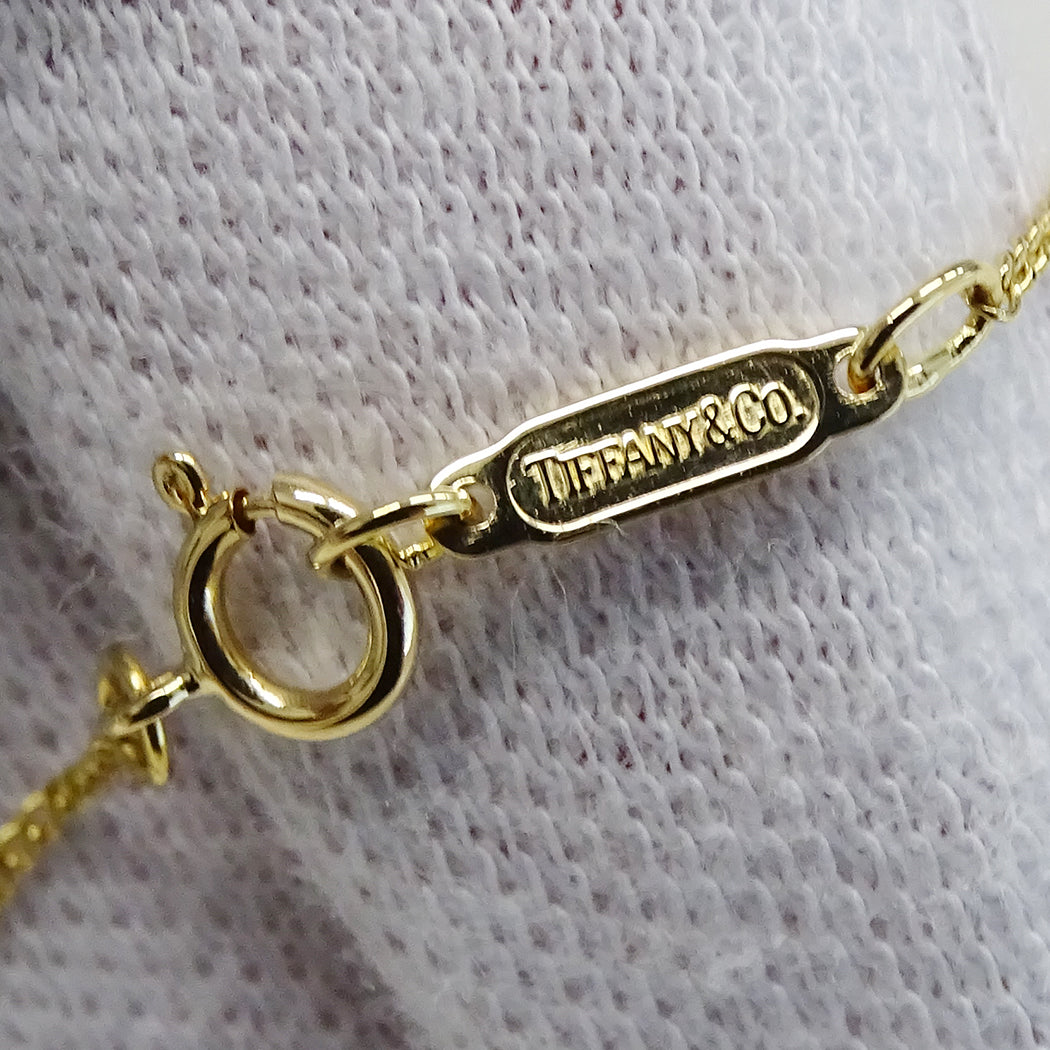 TIFFANY&Co. ティファニー オープンリーフ ハート ネックレス 750YG レディース 磨き済み【中古】