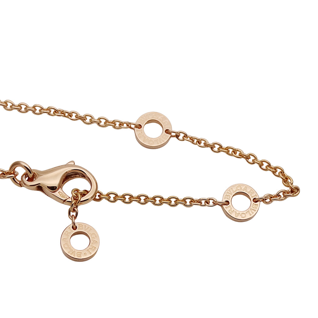 BVLGARI ブルガリ B-zero1 ビーゼロワン ネックレス 750PG ピンクゴールド ホワイトセラミック レディース メンズ 磨き済み【中古】