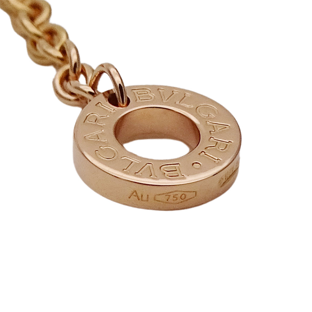BVLGARI ブルガリ B-zero1 ビーゼロワン ネックレス 750PG ピンクゴールド ホワイトセラミック レディース メンズ 磨き済み【中古】