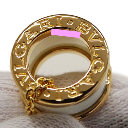 BVLGARI ブルガリ B-zero1 ビーゼロワン ネックレス 750PG ピンクゴールド ホワイトセラミック レディース メンズ 磨き済み【中古】