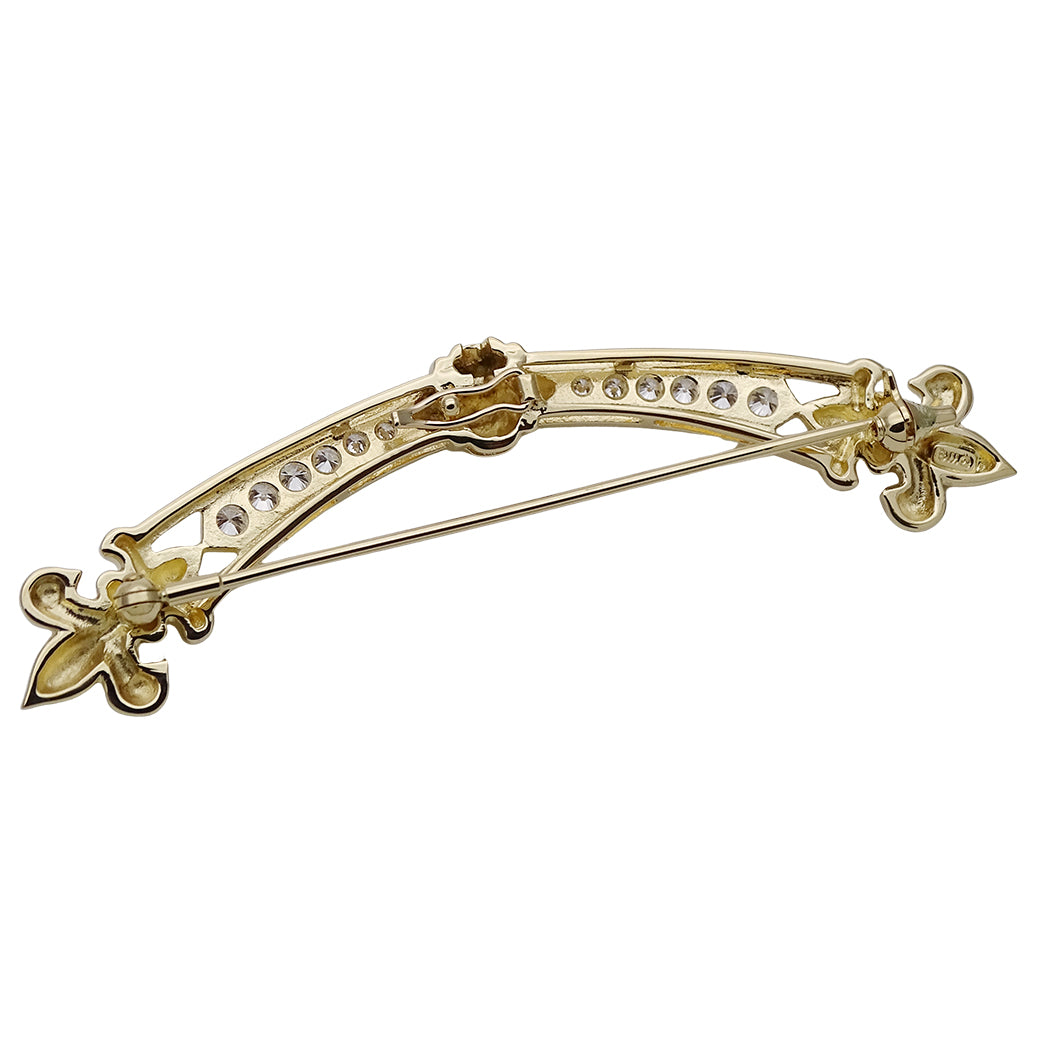 MIKIMOTO ミキモト ブローチ K18 ダイヤモンド ゴールド レディース 磨き済み【中古】