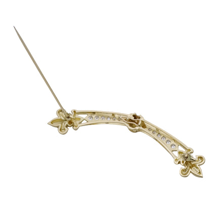 MIKIMOTO ミキモト ブローチ K18 ダイヤモンド ゴールド レディース 磨き済み【中古】