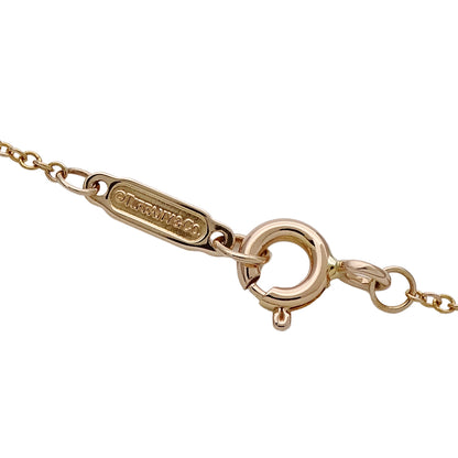 TIFFANY&Co. ティファニー アトラス ピアスド サークル ネックレス 750PG 4Pダイヤモンド レディース 磨き済み【中古】