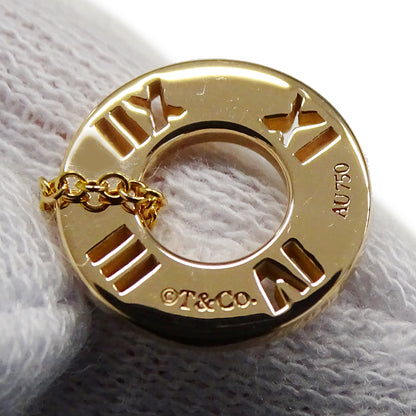 TIFFANY&Co. ティファニー アトラス ピアスド サークル ネックレス 750PG 4Pダイヤモンド レディース 磨き済み【中古】
