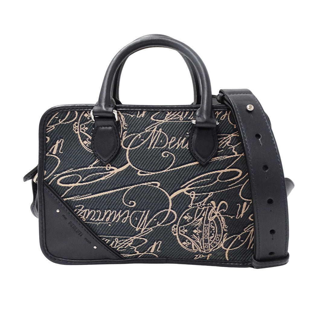 Berluti ベルルッティ アンジュールガリバー 2wayバッグ ネイビー ブラック メンズ 【中古】