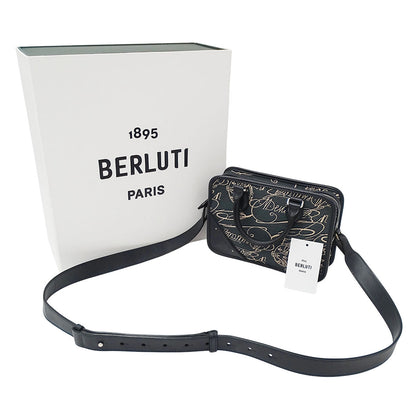 Berluti ベルルッティ アンジュールガリバー 2wayバッグ ネイビー ブラック メンズ 【中古】