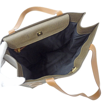 FENDI フェンディ トートバッグ ブラウン カーキ PVC レディース 【中古】