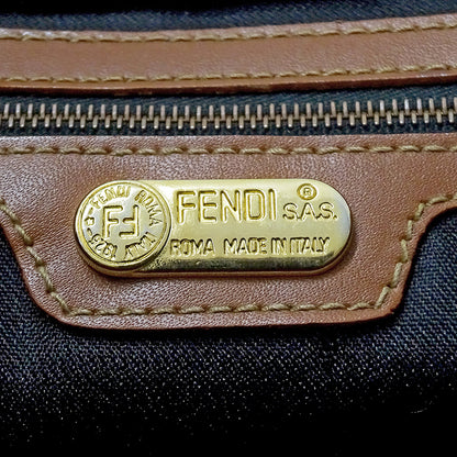 FENDI フェンディ トートバッグ ブラウン カーキ PVC レディース 【中古】