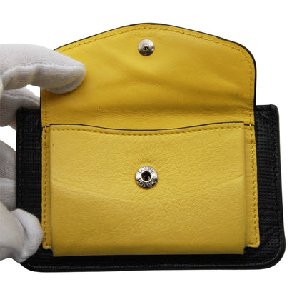 LOEWE ロエベ フラグメントケース コインケース アナグラム イエロー レザー レディース メンズ 【中古】