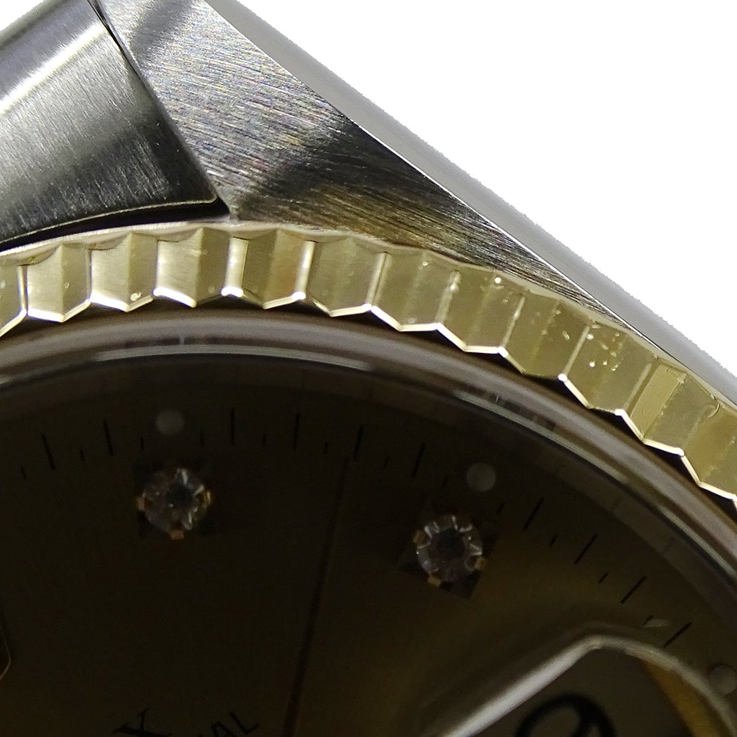 ROLEX ロレックス デイトジャスト 16233G X番 メンズ 腕時計 自動巻き AT SS YG ダイヤモンド 磨き済み【中古】