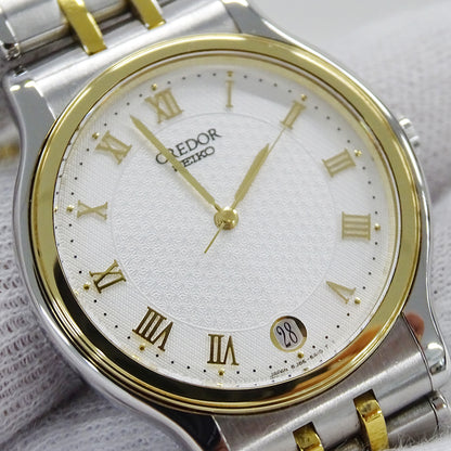 SEIKO セイコー クレドール 8J86-6A00 GCAZ004 メンズ 腕時計 クオーツ SS 18KTベゼル 磨き済み【中古】