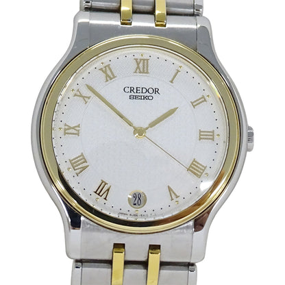 SEIKO セイコー クレドール 8J86-6A00 GCAZ004 メンズ 腕時計 クオーツ SS 18KTベゼル 磨き済み【中古】
