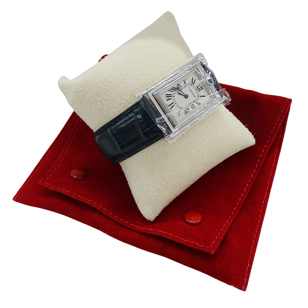 Cartier カルティエ タンク バスキュラント LM W10X1358 メンズ 腕時計 手巻き SS レザー 磨き済み【中古】