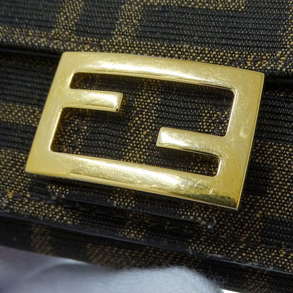 FENDI フェンディ 三つ折り財布 ズッカ ブラウン 8M0395 キャンバス レディース 【中古】