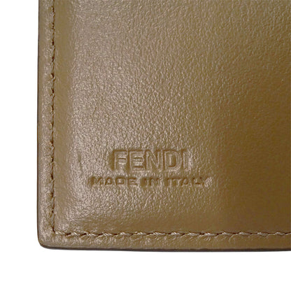 FENDI フェンディ 三つ折り財布 ズッカ ブラウン 8M0395 キャンバス レディース 【中古】