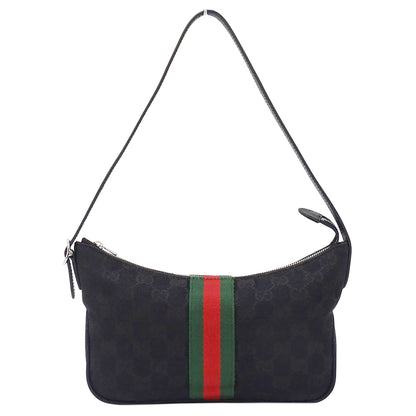 GUCCI グッチ ルネッタ スモール クロスボディバッグ 2wayバッグ シェリー ブラック 863406 GGキャンバス レディース 【中古】