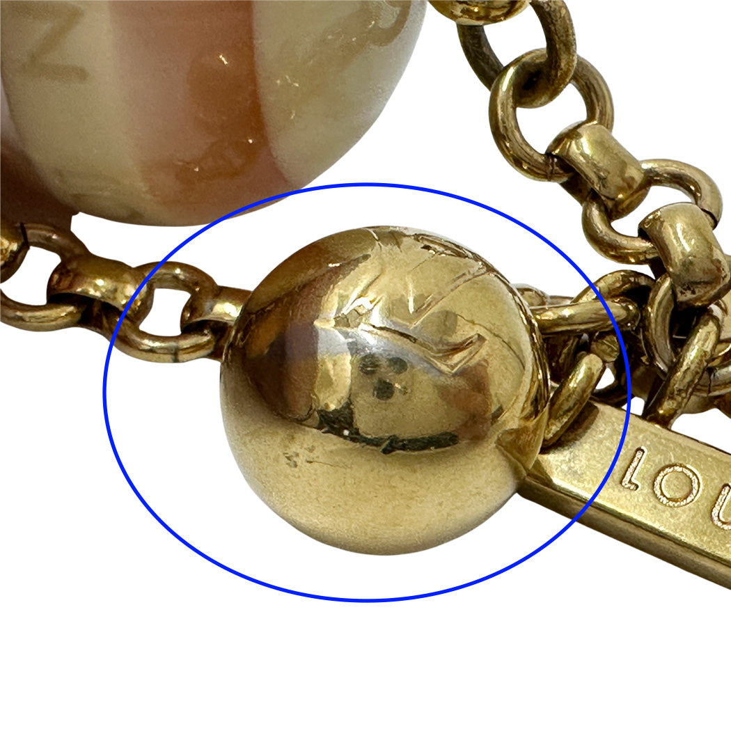 LOUIS VUITTON ルイ・ヴィトン ビジューサック･ミニラン キーホルダー ピンク ベージュ レディース メンズ M65643 【中古】