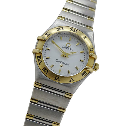 OMEGA オメガ コンステレーション ミニ 1362.70 レディース 腕時計 シェル クオーツ QZ SS YG 磨き済み【中古】
