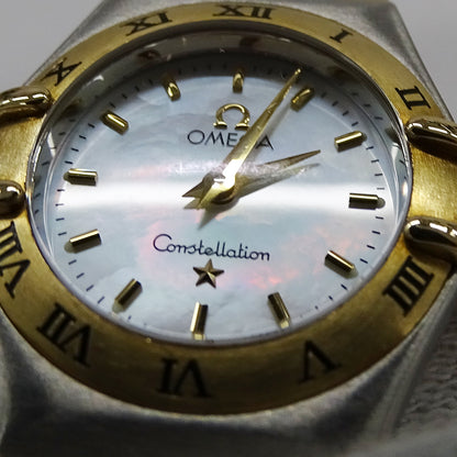 OMEGA オメガ コンステレーション ミニ 1362.70 レディース 腕時計 シェル クオーツ QZ SS YG 磨き済み【中古】
