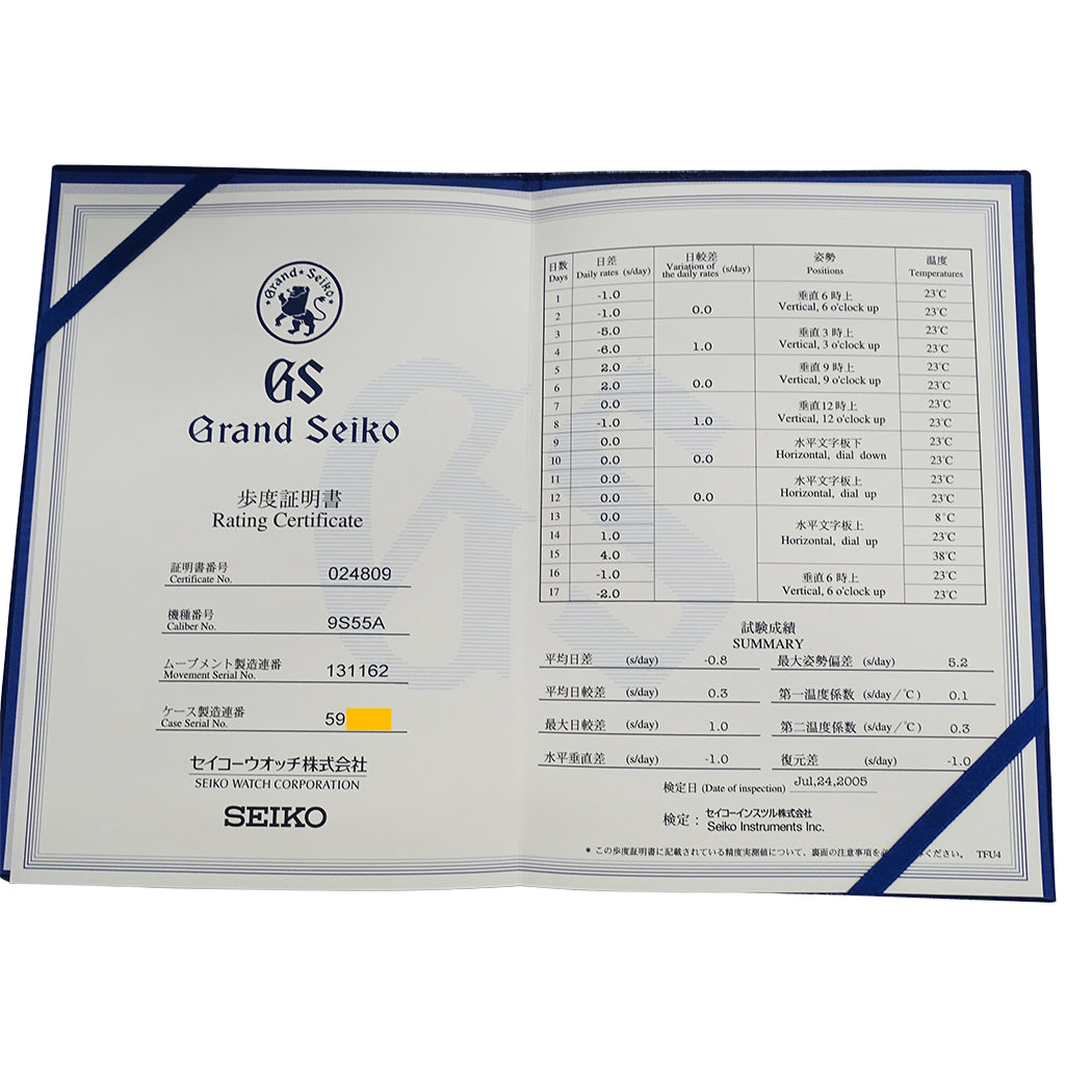 GRAND SEIKO グランドセイコー GS メカニカル 9S55-00C0 SBGR029 メンズ 腕時計 自動巻き SS 磨き済み 【中古】