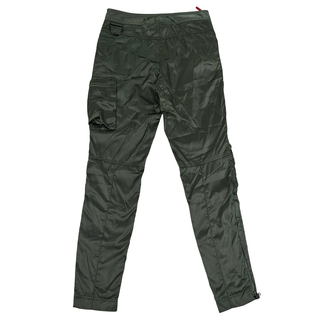 PRADA プラダ カーゴパンツ スポーツ カーキグリーン ナイロン レディース 【中古】