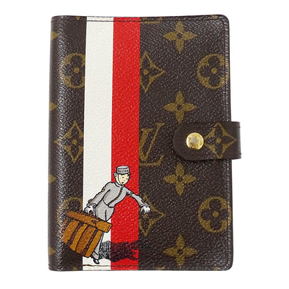 LOUIS VUITTON ルイ・ヴィトン アジェンダ PM 手帳カバー モノグラム グルーム ルージュ R20018 レディース 【中古】
