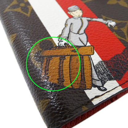 LOUIS VUITTON ルイ・ヴィトン アジェンダ PM 手帳カバー モノグラム グルーム ルージュ R20018 レディース 【中古】