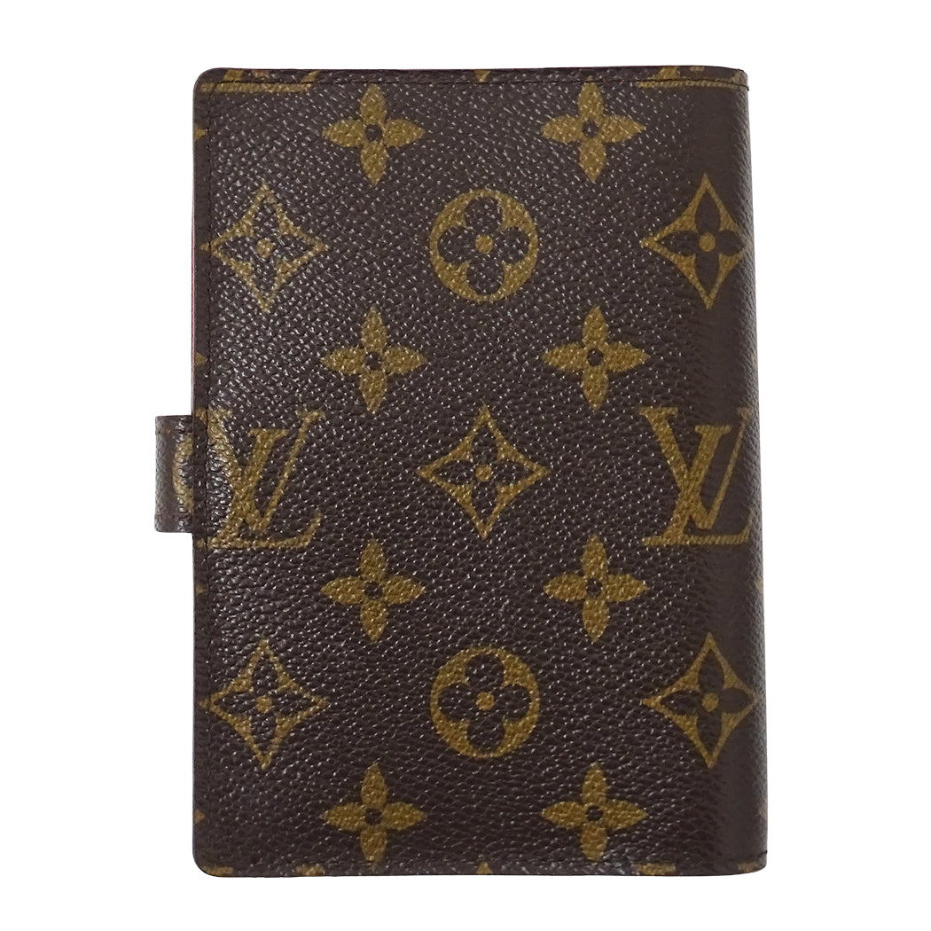 LOUIS VUITTON ルイ・ヴィトン アジェンダ PM 手帳カバー モノグラム グルーム ルージュ R20018 レディース 【中古】