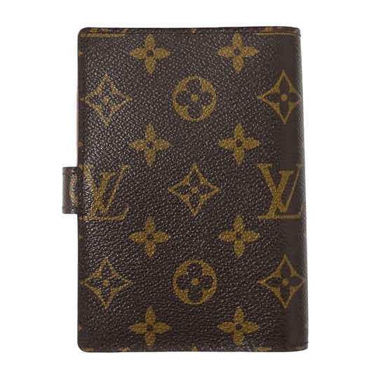 LOUIS VUITTON ルイ・ヴィトン アジェンダ PM 手帳カバー モノグラム グルーム ルージュ R20018 レディース 【中古】