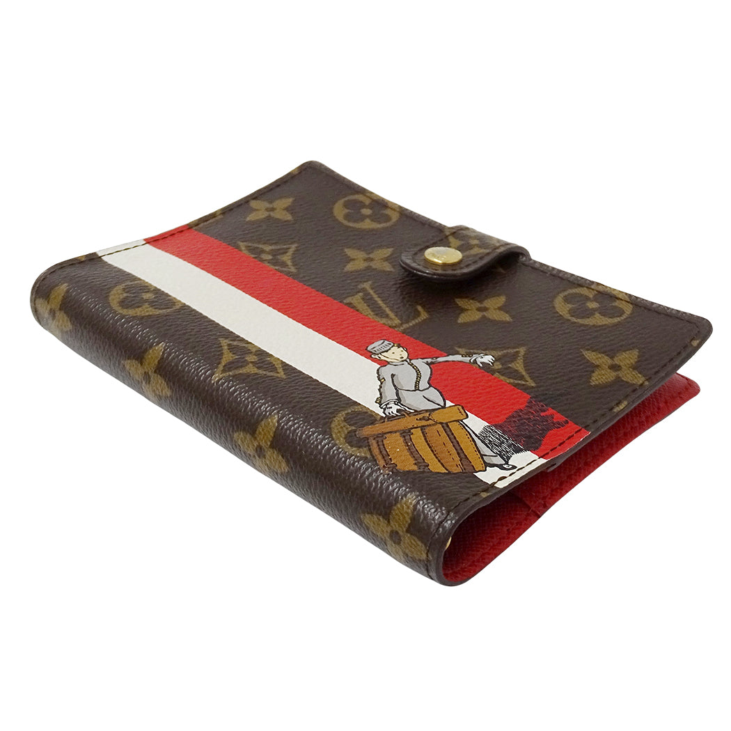 LOUIS VUITTON ルイ・ヴィトン アジェンダ PM 手帳カバー モノグラム グルーム ルージュ R20018 レディース 【中古】