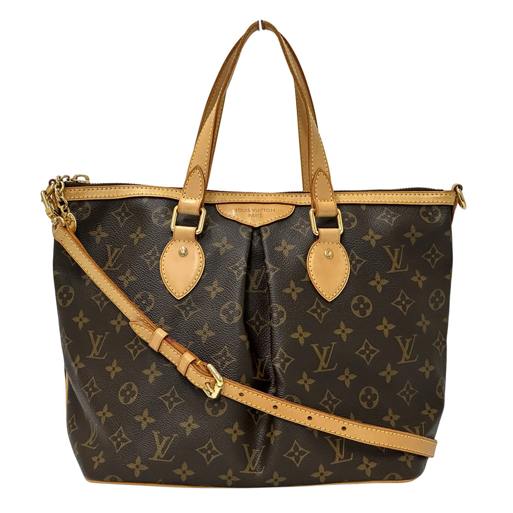 LOUIS VUITTON ルイ・ヴィトン パレルモPM 2wayバッグ モノグラム ブラウン ゴールド金具 M40145 レディース 【中古】