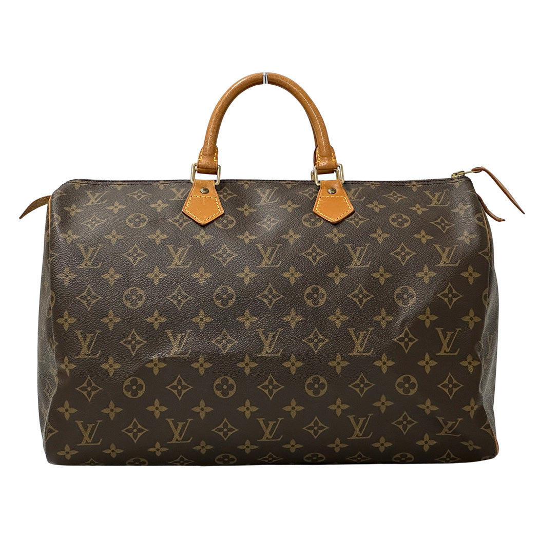 LOUIS VUITTON ルイ・ヴィトン スピーディ40 ボストンバッグ モノグラム ブラウン ゴールド金具 M41522 【中古】