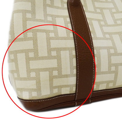 HERMES エルメス ガーデンパーティ PM トートバッグ ブラウン シルバー金具 レディース 【中古】