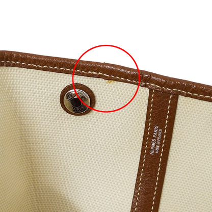 HERMES エルメス ガーデンパーティ PM トートバッグ ブラウン シルバー金具 レディース 【中古】