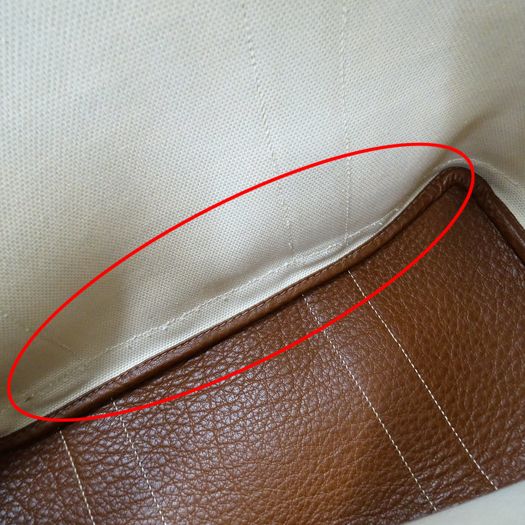 HERMES エルメス ガーデンパーティ PM トートバッグ ブラウン シルバー金具 レディース 【中古】