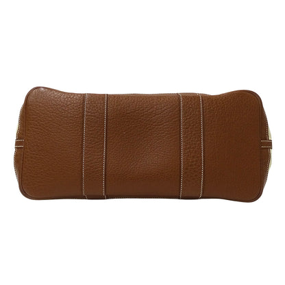 HERMES エルメス ガーデンパーティ PM トートバッグ ブラウン シルバー金具 レディース 【中古】