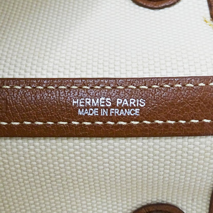 HERMES エルメス ガーデンパーティ PM トートバッグ ブラウン シルバー金具 レディース 【中古】