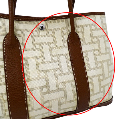 HERMES エルメス ガーデンパーティ PM トートバッグ ブラウン シルバー金具 レディース 【中古】