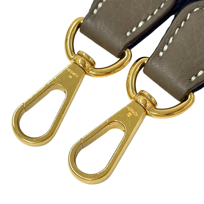 HERMES エルメス エブリン TPM ショルダーバッグ エトゥープ ゴールド金具 ネイビー グレー トリヨンクレマンス レディース 【中古】