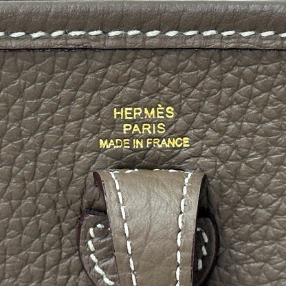 HERMES エルメス エブリン TPM ショルダーバッグ エトゥープ ゴールド金具 ネイビー グレー トリヨンクレマンス レディース 【中古】