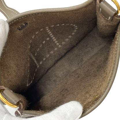 HERMES エルメス エブリン TPM ショルダーバッグ エトゥープ ゴールド金具 ネイビー グレー トリヨンクレマンス レディース 【中古】
