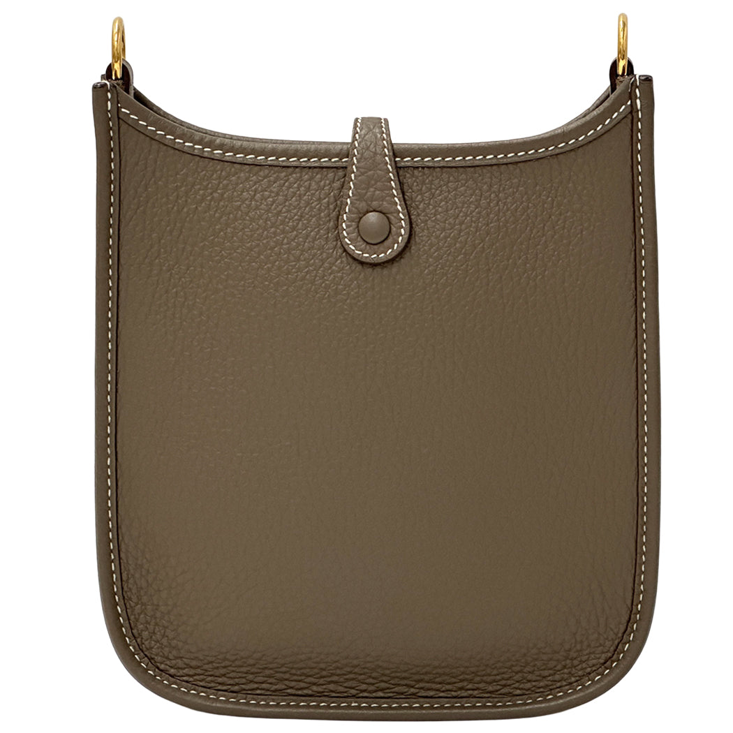 HERMES エルメス エブリン TPM ショルダーバッグ エトゥープ ゴールド金具 ネイビー グレー トリヨンクレマンス レディース 【中古】
