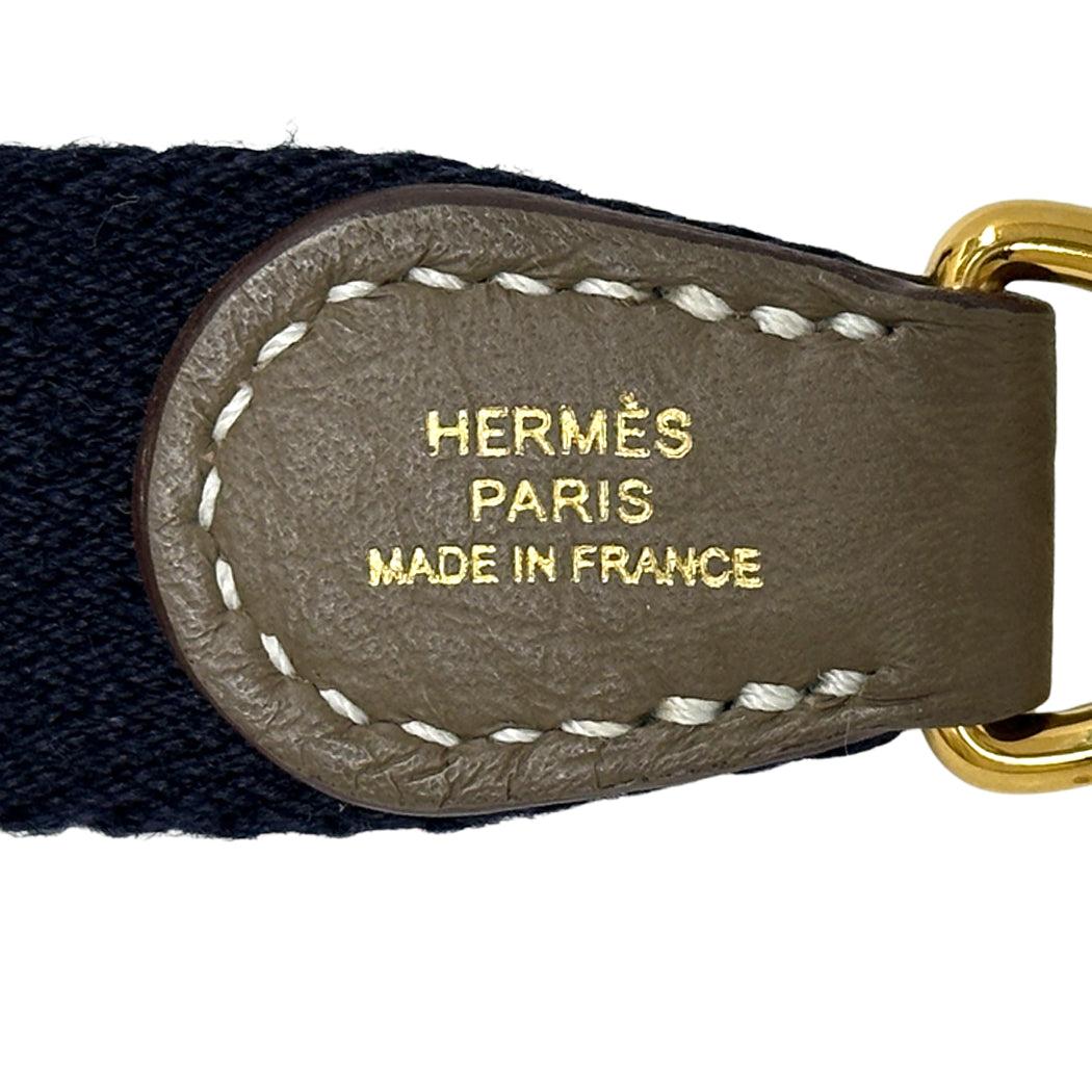 HERMES エルメス エブリン TPM ショルダーバッグ エトゥープ ゴールド金具 ネイビー グレー トリヨンクレマンス レディース 【中古】