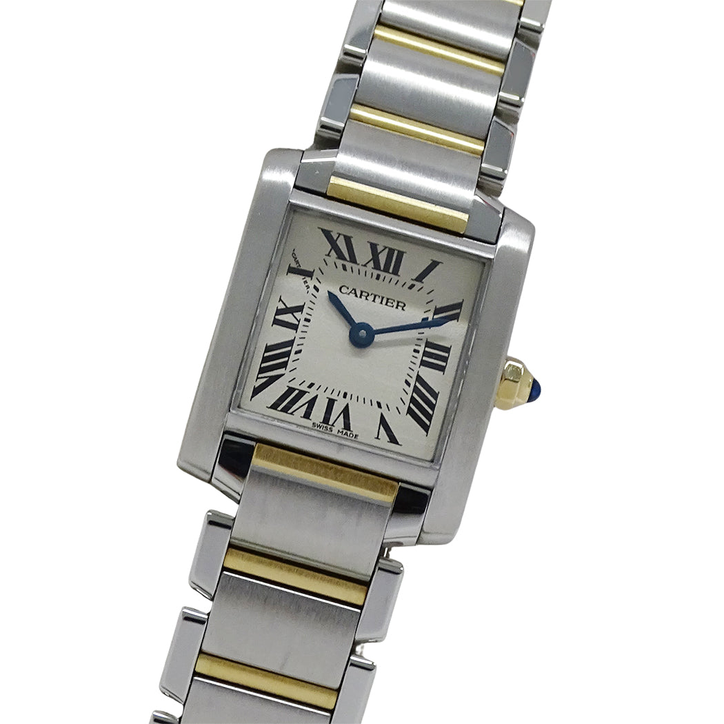 Cartier カルティエ タンクフランセーズ SM W51007Q4 レディース 腕時計 クオーツ QZ SS YG 磨き済み【中古】