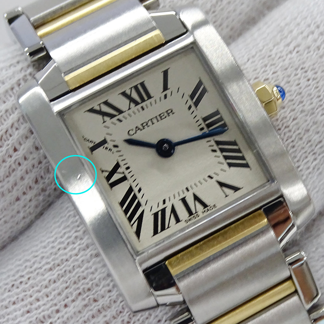Cartier カルティエ タンクフランセーズ SM W51007Q4 レディース 腕時計 クオーツ QZ SS YG 磨き済み【中古】
