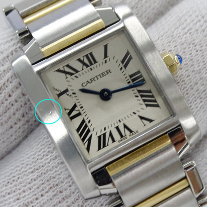Cartier カルティエ タンクフランセーズ SM W51007Q4 レディース 腕時計 クオーツ QZ SS YG 磨き済み【中古】