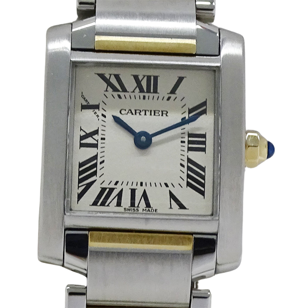 Cartier カルティエ タンクフランセーズ SM W51007Q4 レディース 腕時計 クオーツ QZ SS YG 磨き済み【中古】