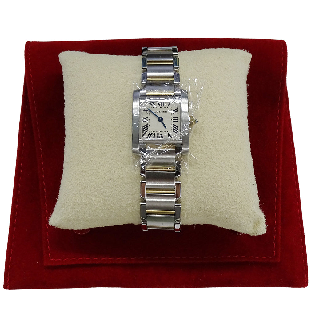Cartier カルティエ タンクフランセーズ SM W51007Q4 レディース 腕時計 クオーツ QZ SS YG 磨き済み【中古】